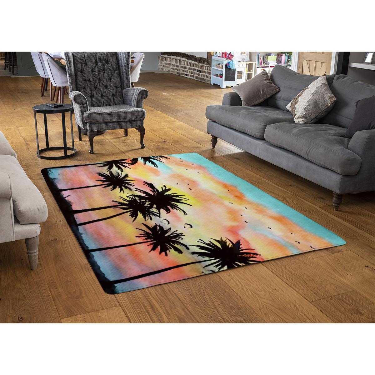 Palm Trees At Sunset Rug - Orange / 230cm – image 3