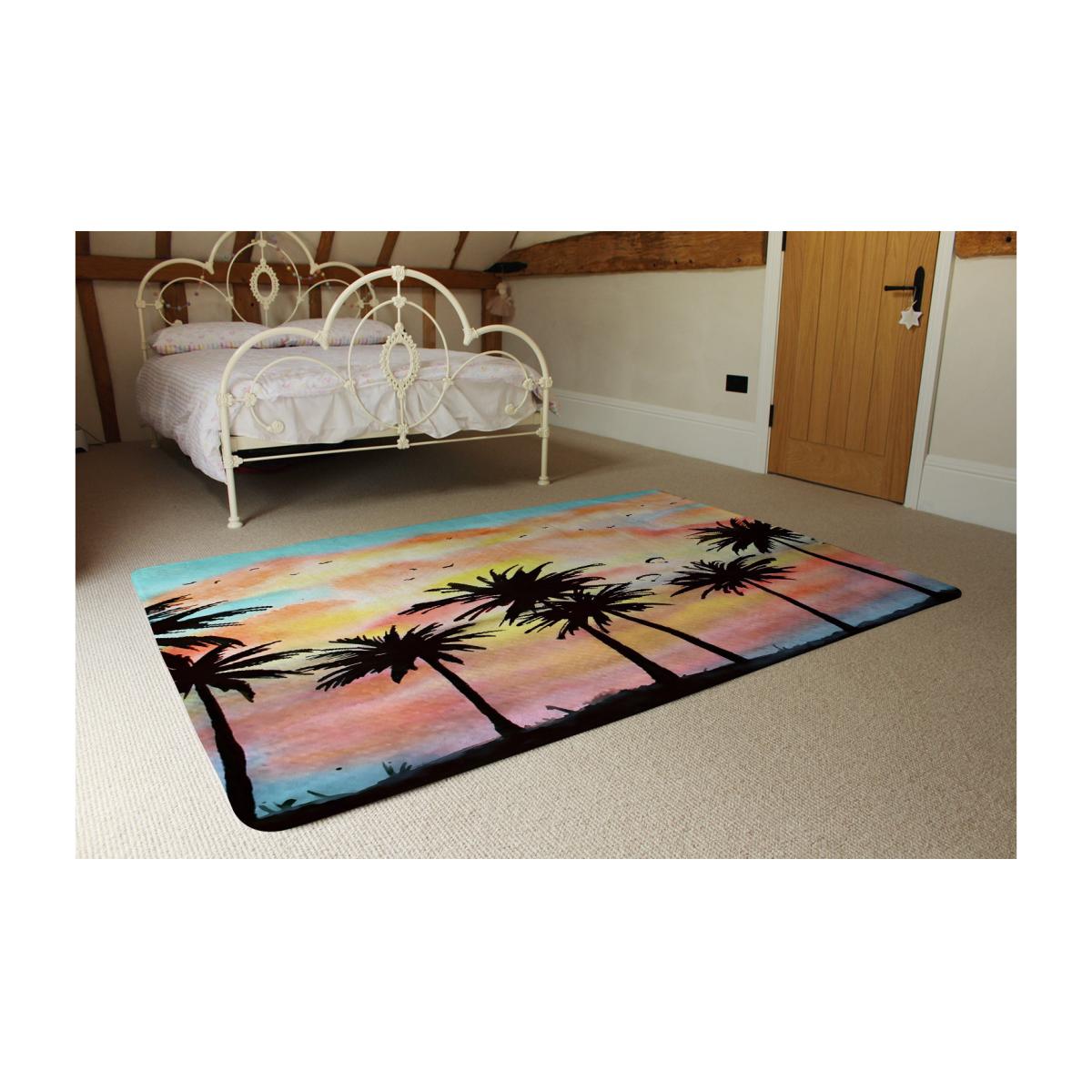 Palm Trees At Sunset Rug - Orange / 230cm – image 1