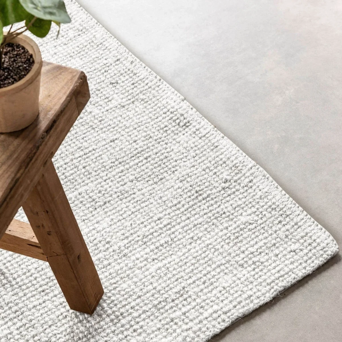 Hanse Home Boucle Jaipur Jute Plain Rug White - White / 150.0cm / 80.0cm – image 16