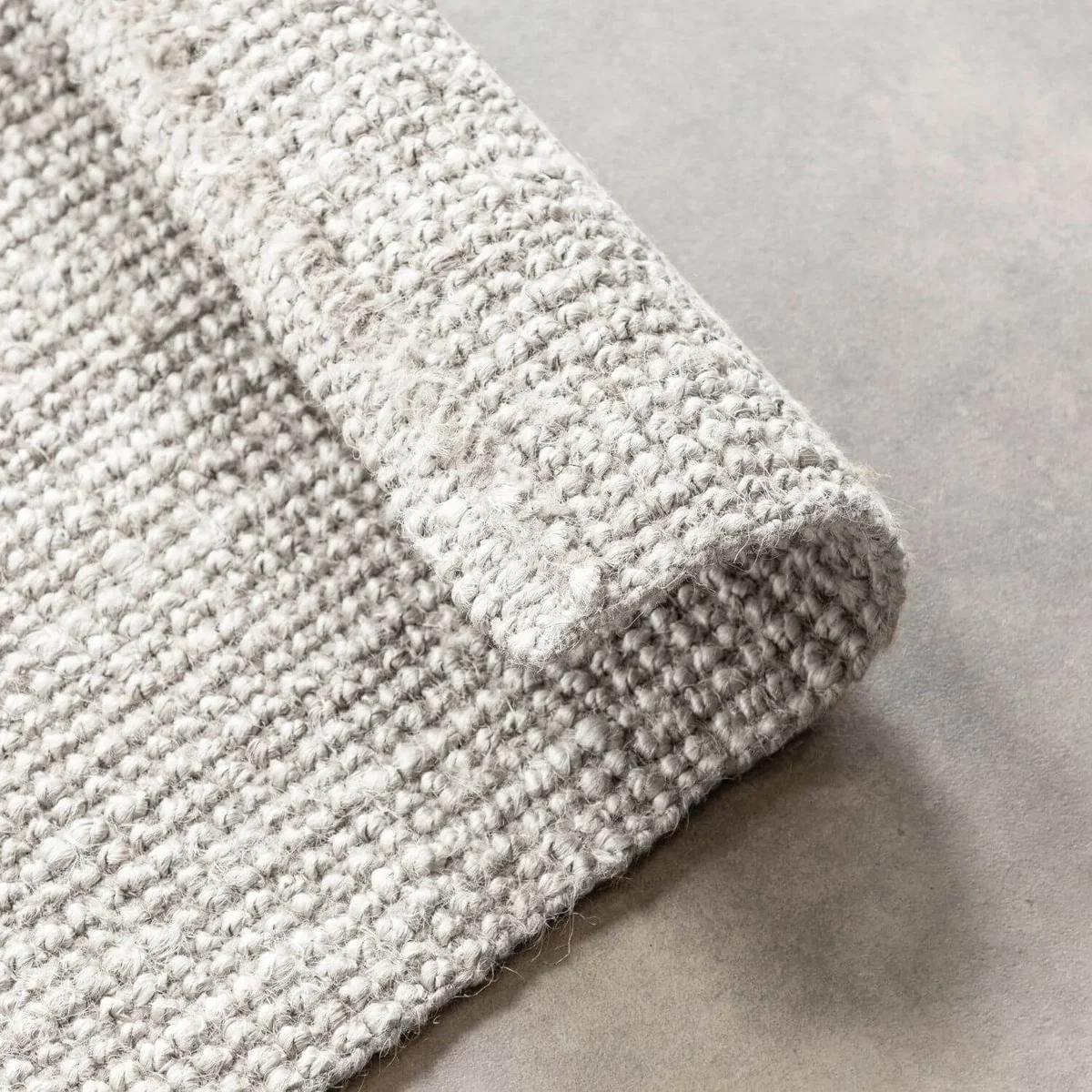 Hanse Home Boucle Jaipur Jute Plain Rug White - White / 150.0cm / 80.0cm – image 6