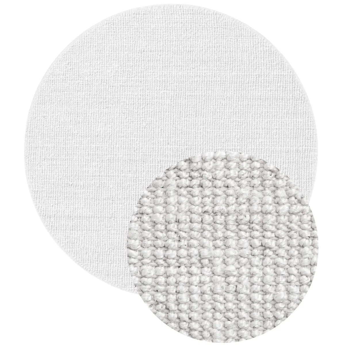 Hanse Home Boucle Jaipur Jute Plain Rug White - White / 150.0cm / 80.0cm – image 7