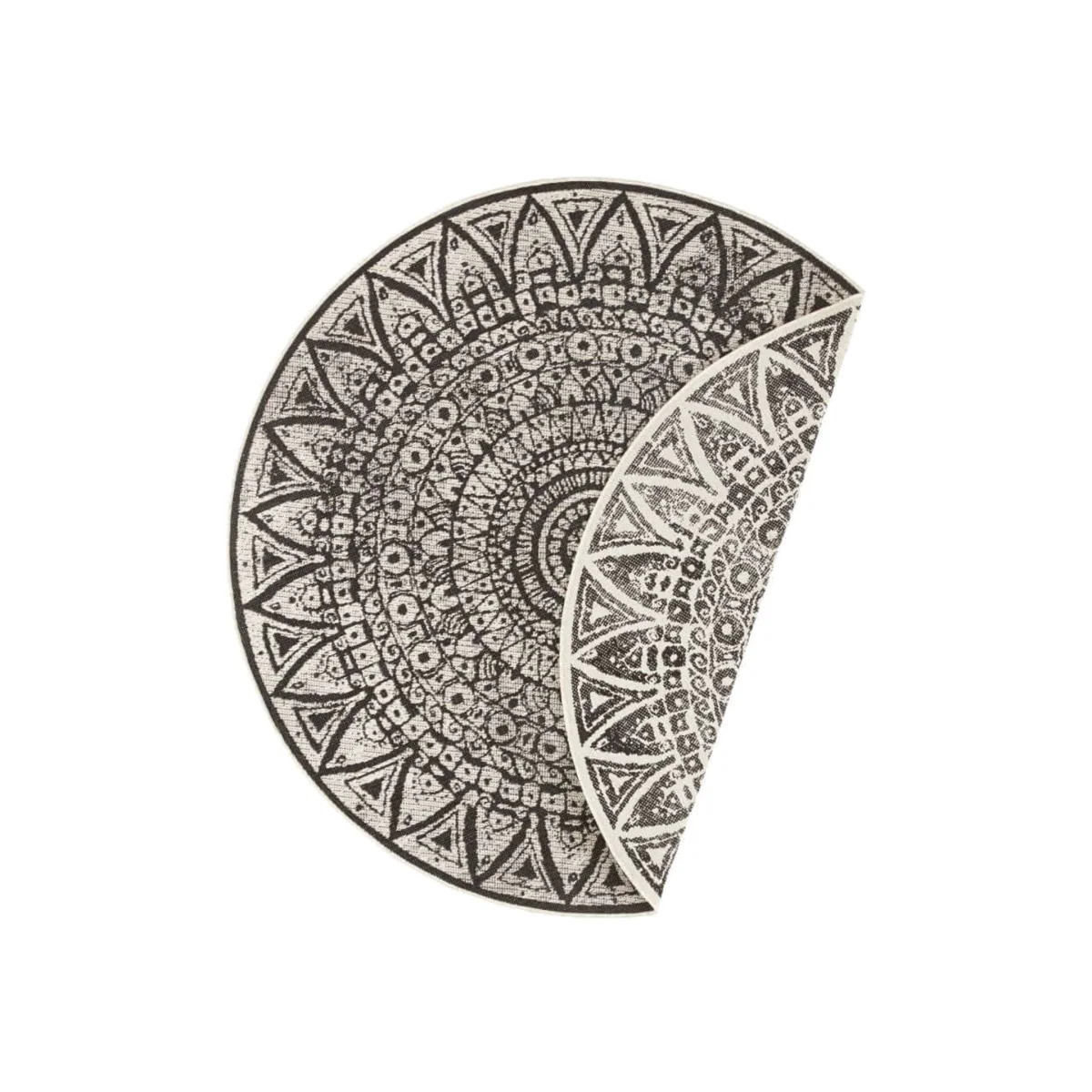 Lilja Vintage Indoor & Outdoor Round Rug Grey - Black / 200.0cm – image 1