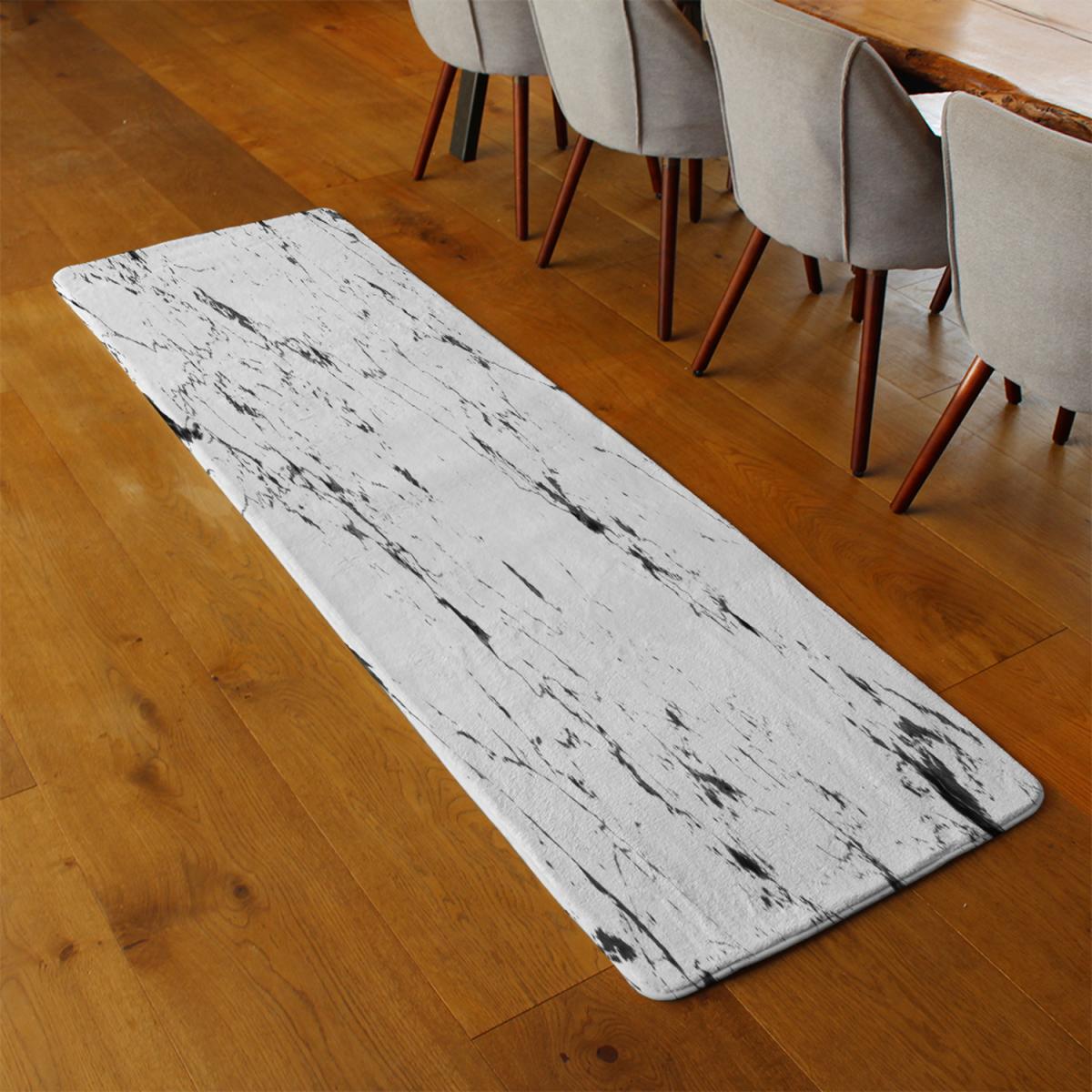 Thin Black Marble Runner Rug - Black – image 3
