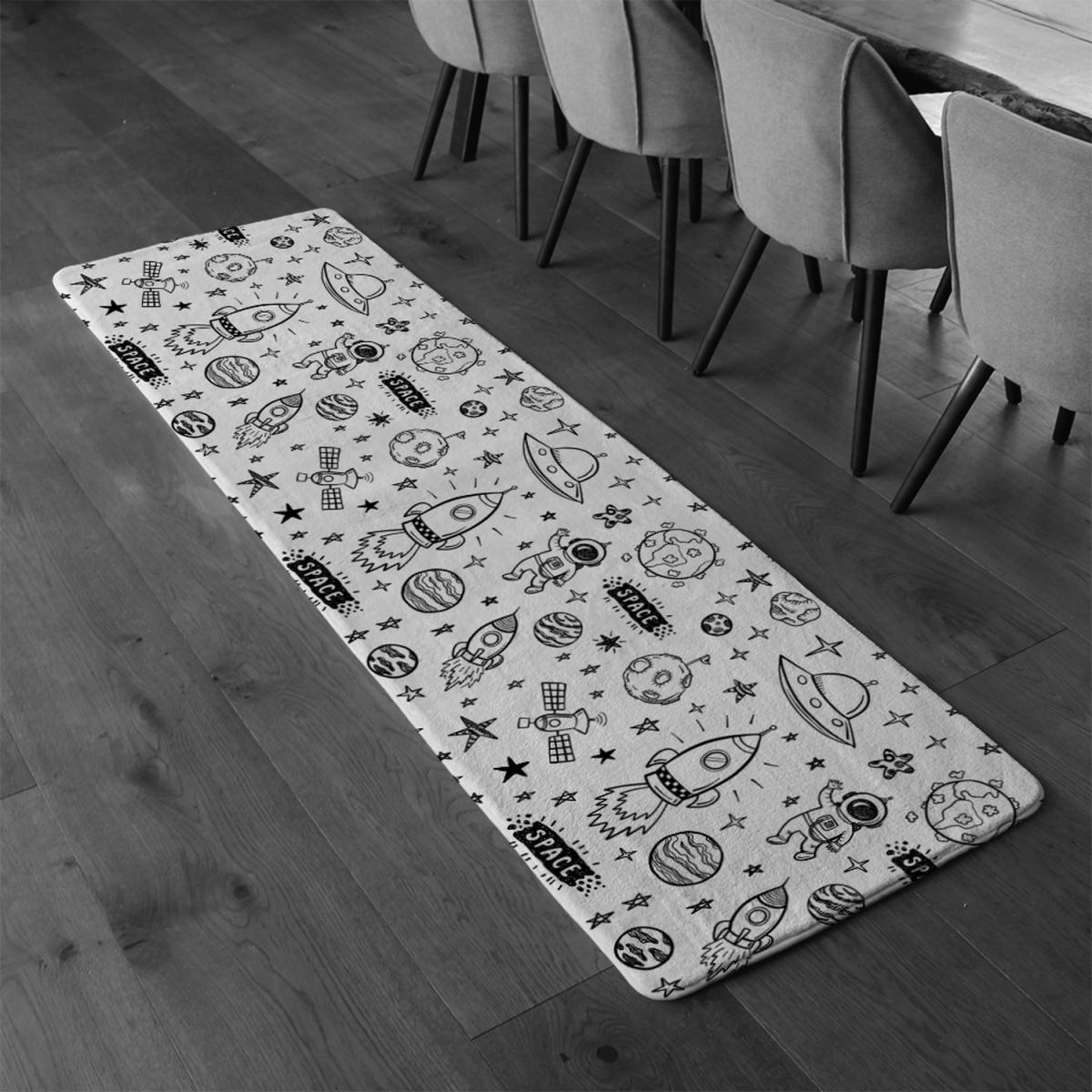 Doodle Space Runner Rug - Black – image 2