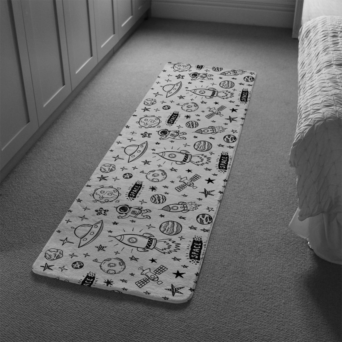 Doodle Space Runner Rug - Black – image 4