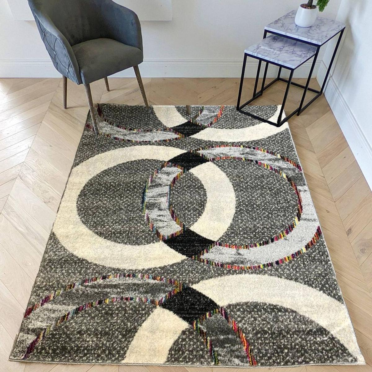 Grey Geometric Tribal Area Rug - Tempera - Grey / 230cm – image 2