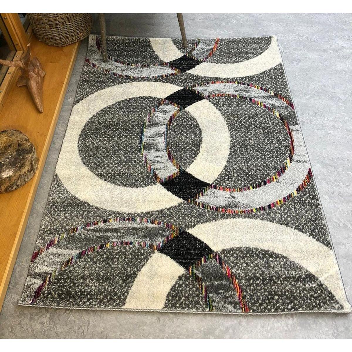 Grey Geometric Tribal Area Rug - Tempera - Grey / 230cm – image 3