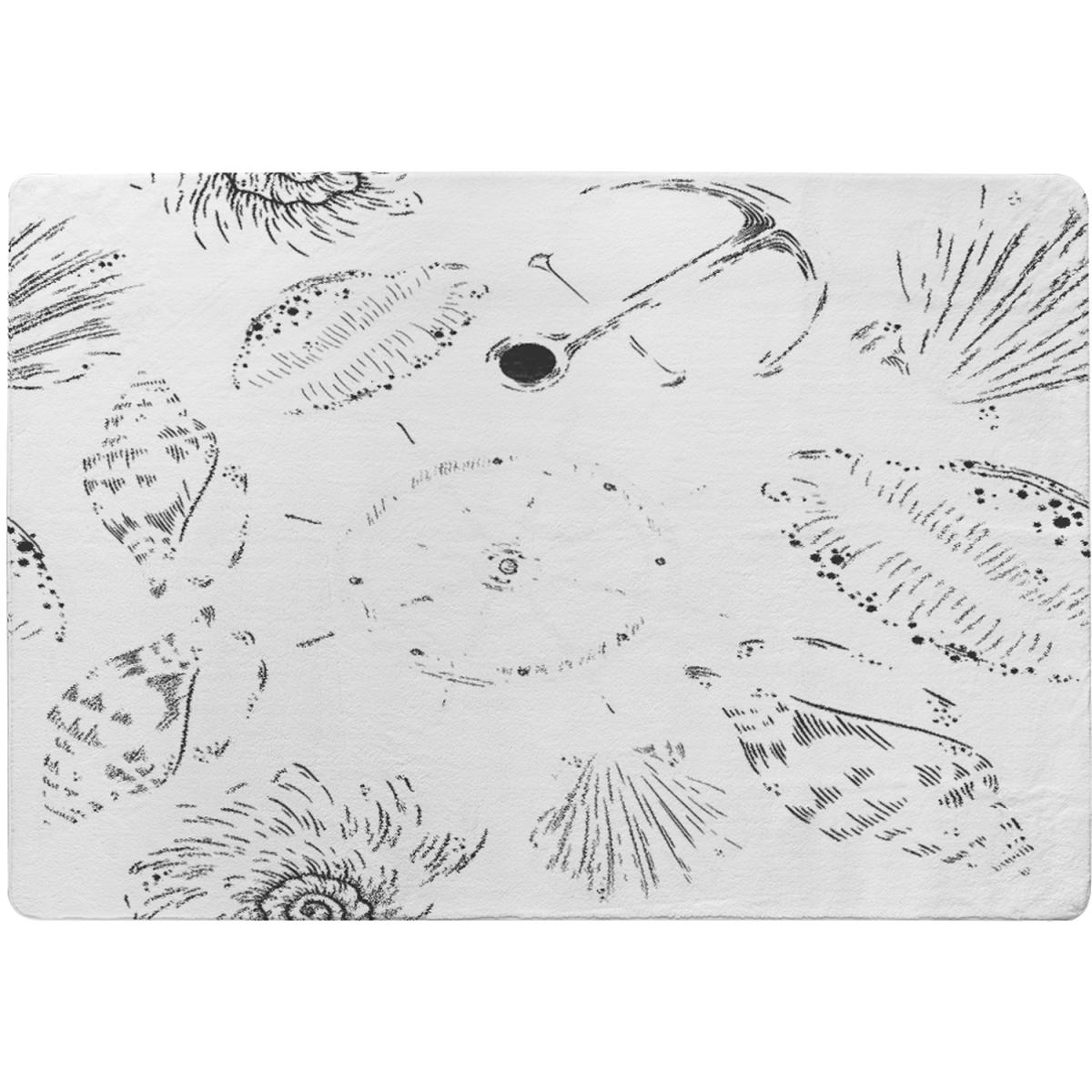 Drawn Nautical Elements Designer Rug - White / 230cm – image 2