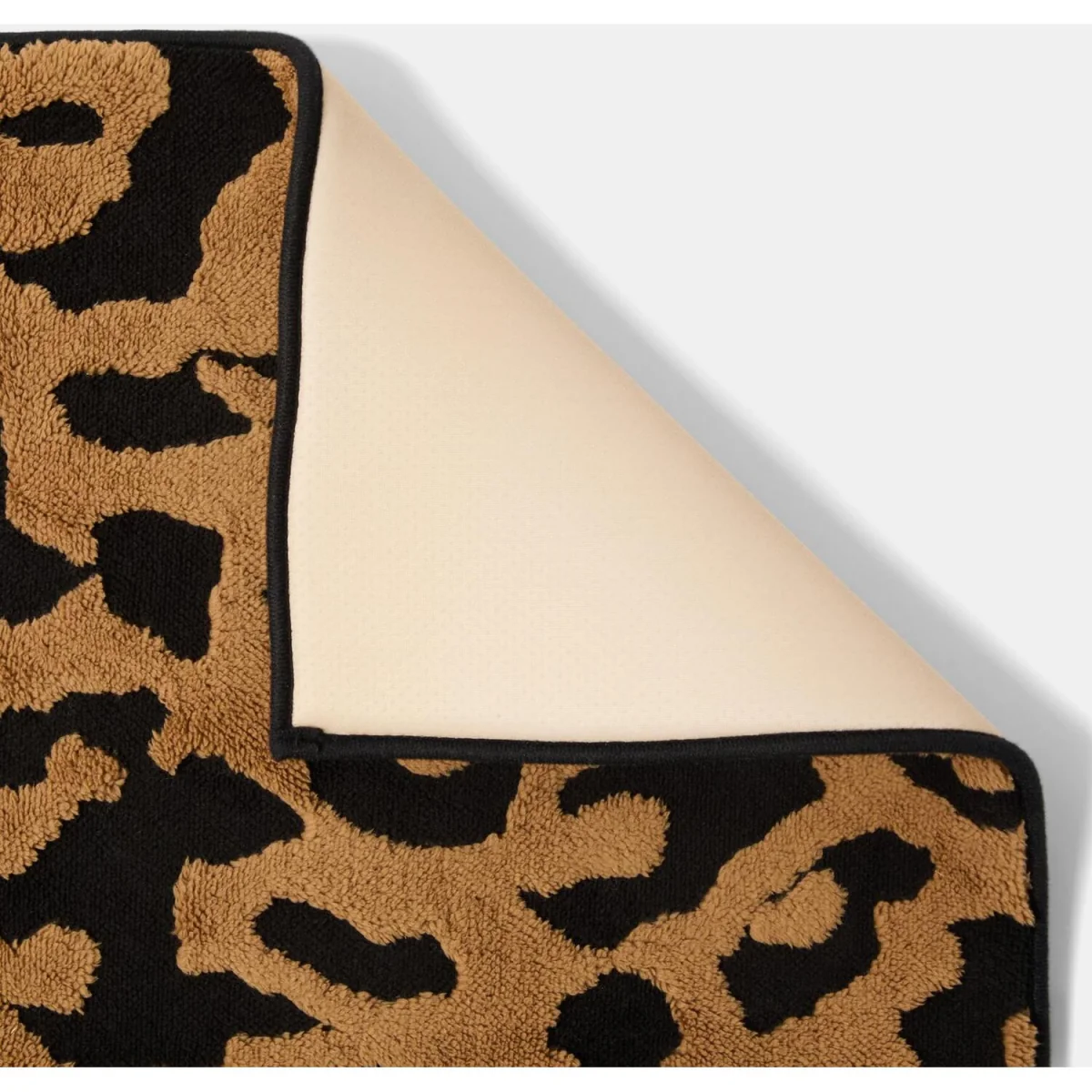 OHS Contrast Tufted Leopard Rug - Black/Brown / 160cm – image 4