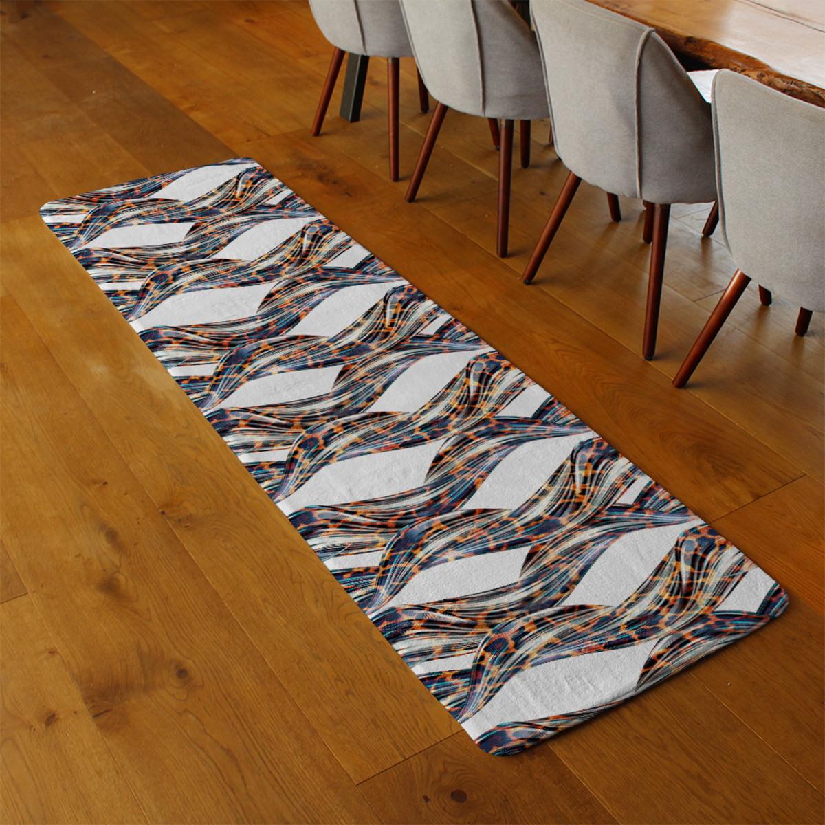 Snake  Leopard Skin Runner Rug - Brown – image 3