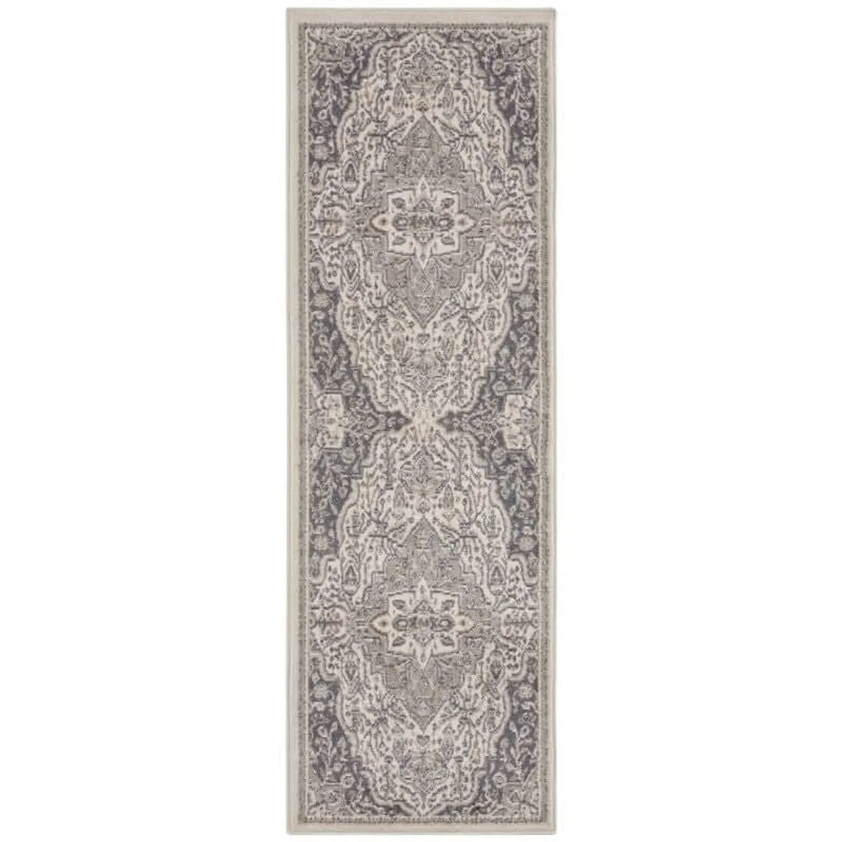 Hanse Home Terrain Designer Shortpile Polypropylene Medallion Rug 240x340 cm Grey & Cream - Grey & Cream / 340.0cm – image 2
