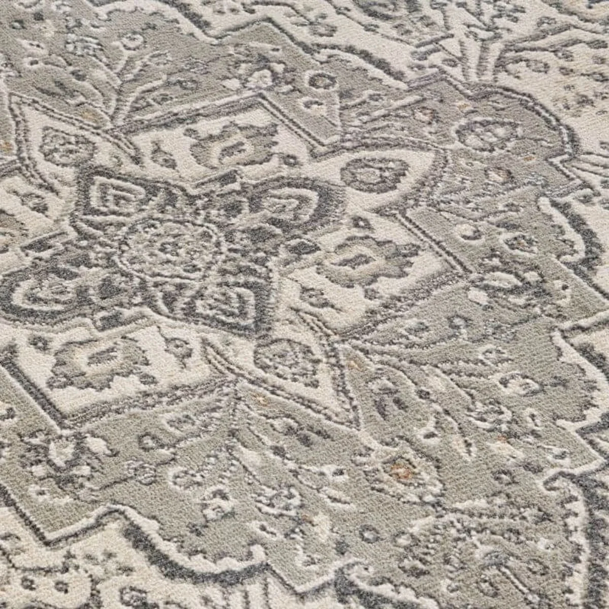 Hanse Home Terrain Designer Shortpile Polypropylene Medallion Rug 240x340 cm Grey & Cream - Grey & Cream / 340.0cm – image 3
