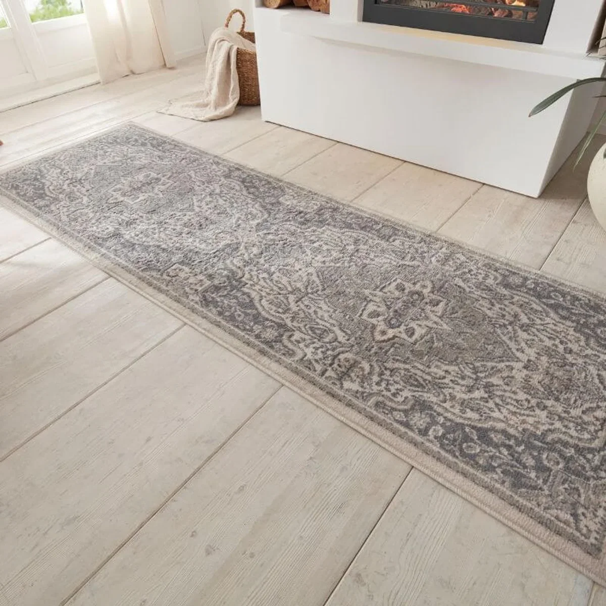Hanse Home Terrain Designer Shortpile Polypropylene Medallion Rug 240x340 cm Grey & Cream - Grey & Cream / 340.0cm – image 6