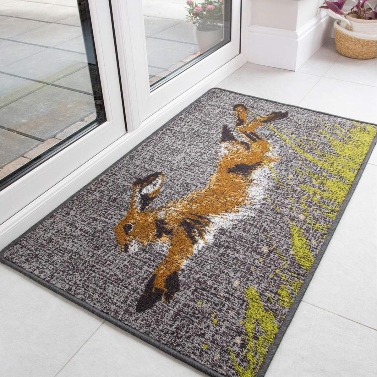 Grey Hare Non Slip Washable Kitchen Utility Mat - Grey / 110cm – image 2