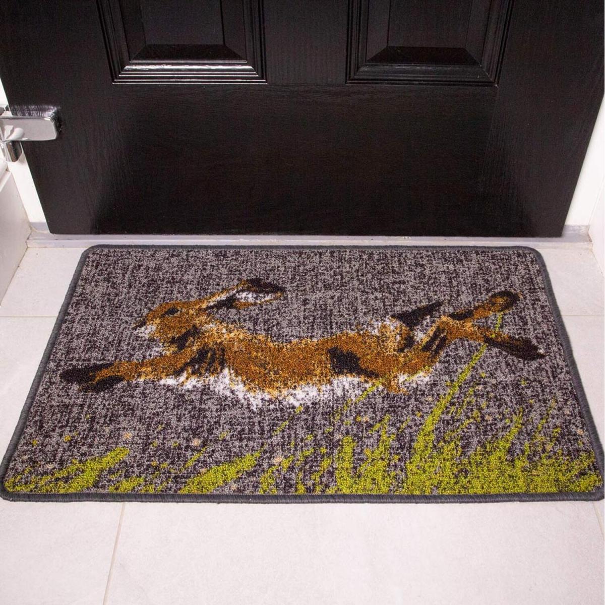 Grey Hare Non Slip Washable Kitchen Utility Mat - Grey / 110cm – image 3
