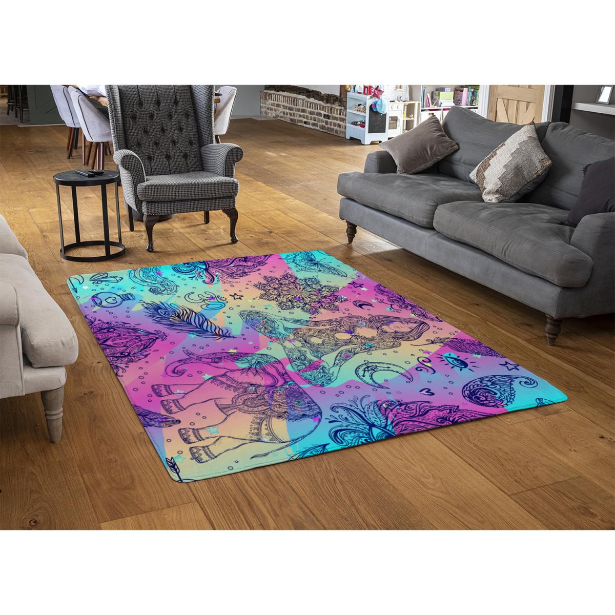 Colorful Rainbow Rug - Blue / 230cm – image 2