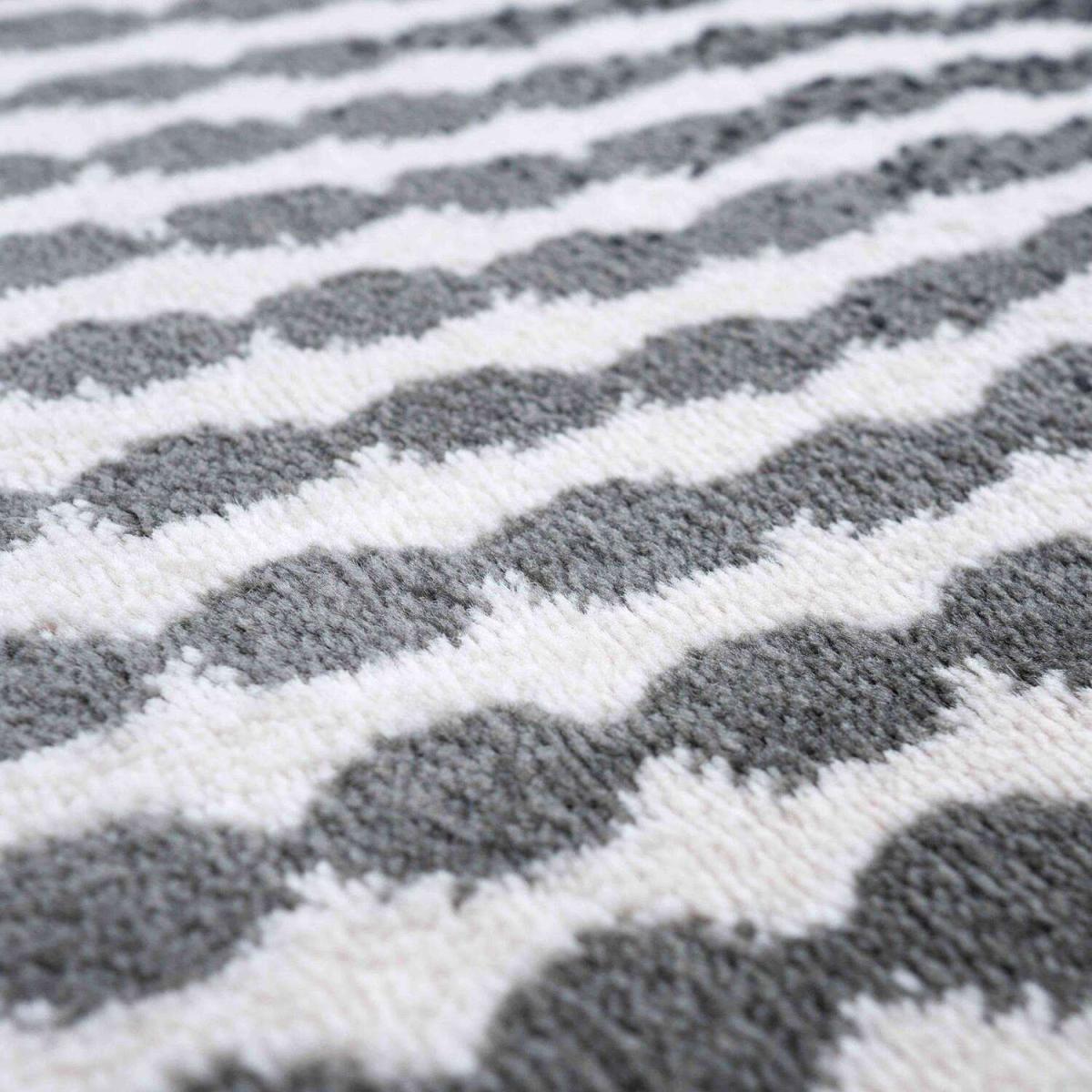 Modern Grey Geometric Dots Living Room Rug - Dallas - Grey / 7kg – image 4