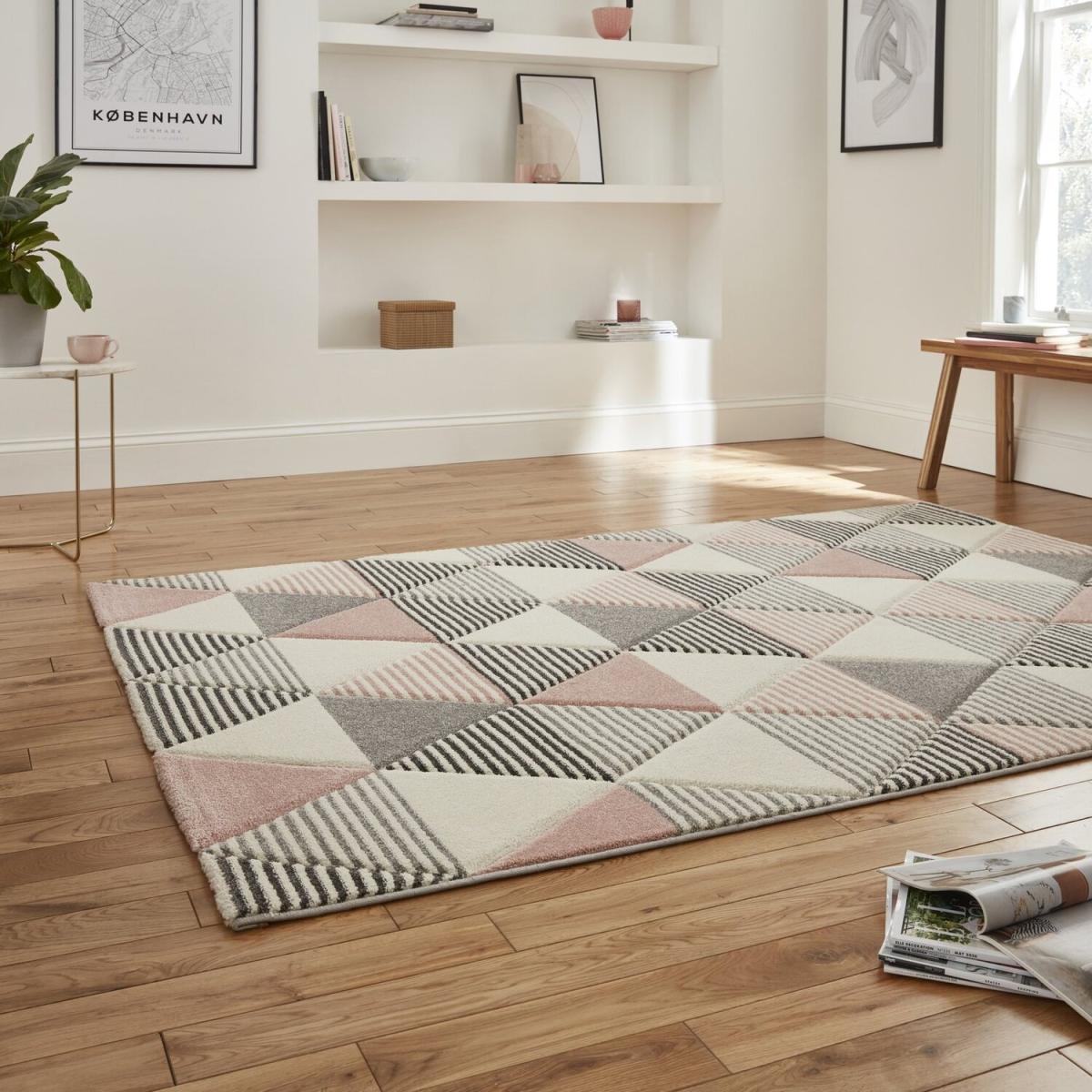 Brooklyn BRK15 GreyRose Rug - Grey/Rose / 220cm – image 2