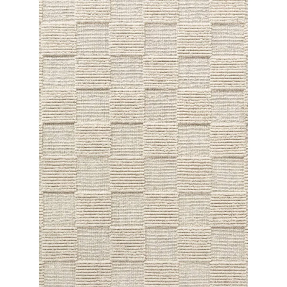 Villeroy & Boch Scala Handwoven Design Wool Checkered Rug White - White / 170.0cm / 120.0cm – image 3