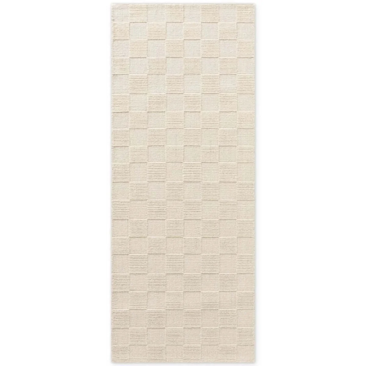 Villeroy & Boch Scala Handwoven Design Wool Checkered Rug White - White / 170.0cm / 120.0cm – image 4