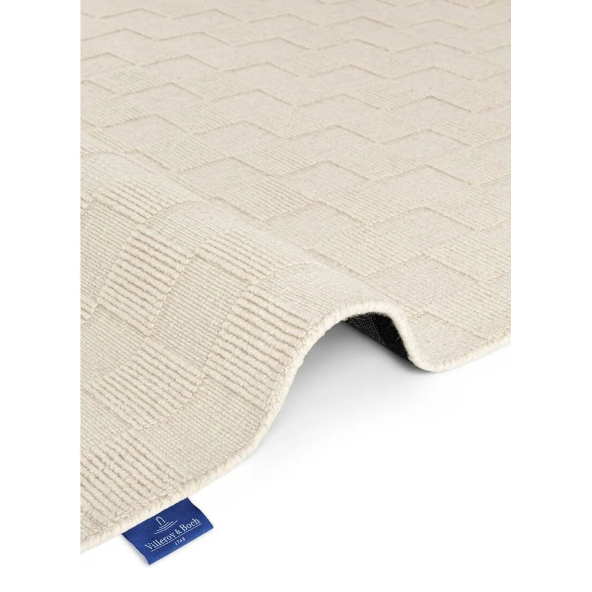 Villeroy & Boch Scala Handwoven Design Wool Checkered Rug White - White / 170.0cm / 120.0cm – image 5