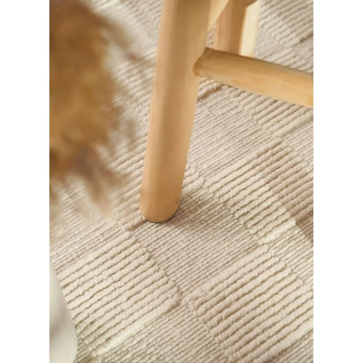 Villeroy & Boch Scala Handwoven Design Wool Checkered Rug White - White / 170.0cm / 120.0cm – image 8