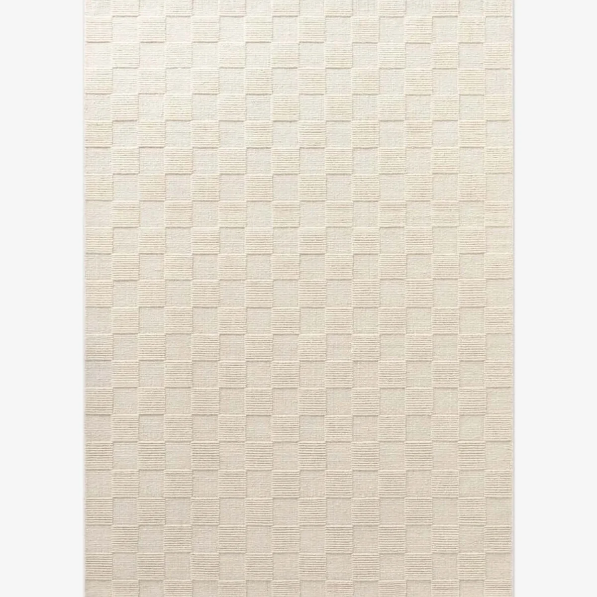 Villeroy & Boch Scala Handwoven Design Wool Checkered Rug White - White / 170.0cm / 120.0cm – image 1
