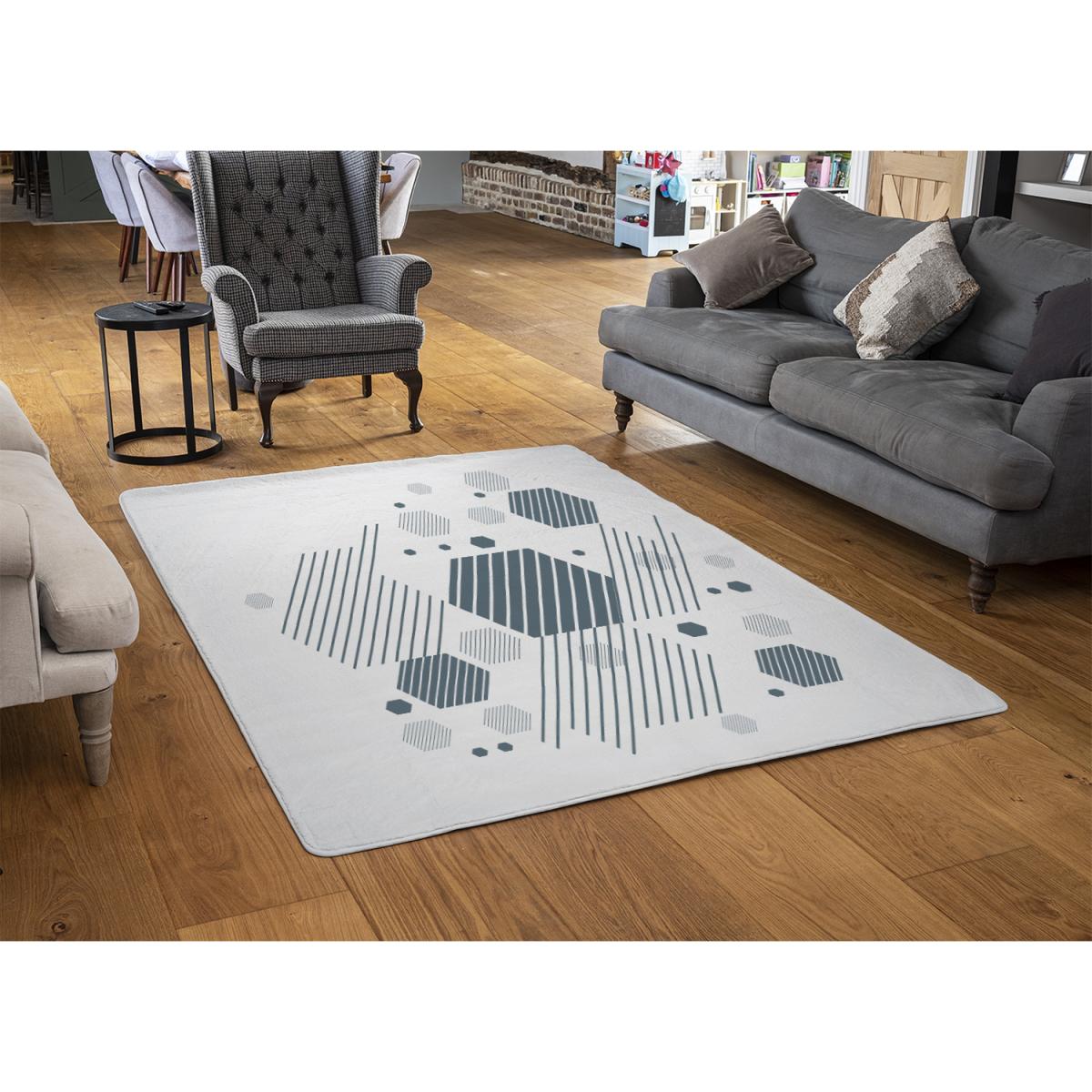 Geometric Graphic 1600S Rug - Blue / 230cm – image 3
