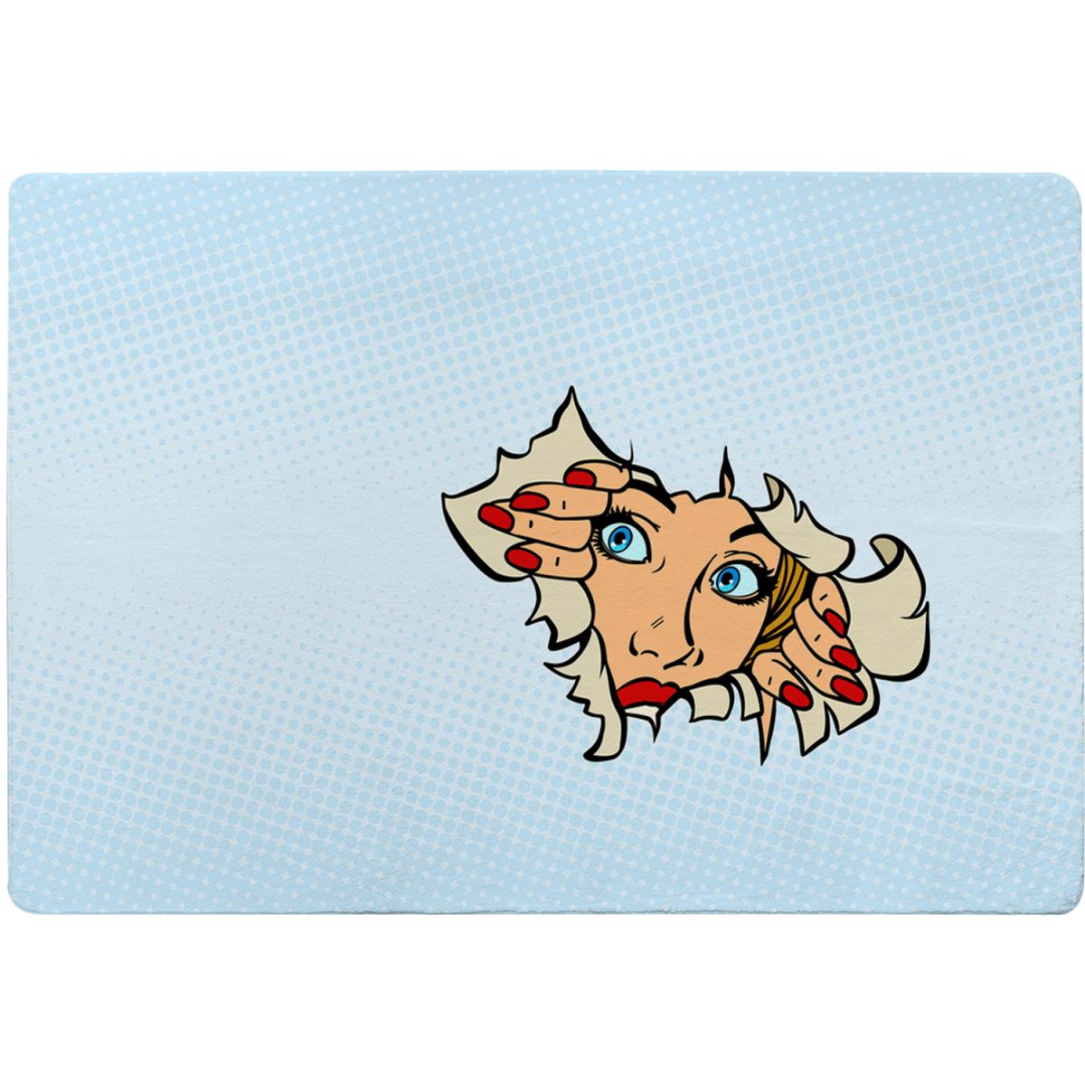 Comic Cartoon Pop Art Retro Designer Rug - Blue / 110cm – image 2