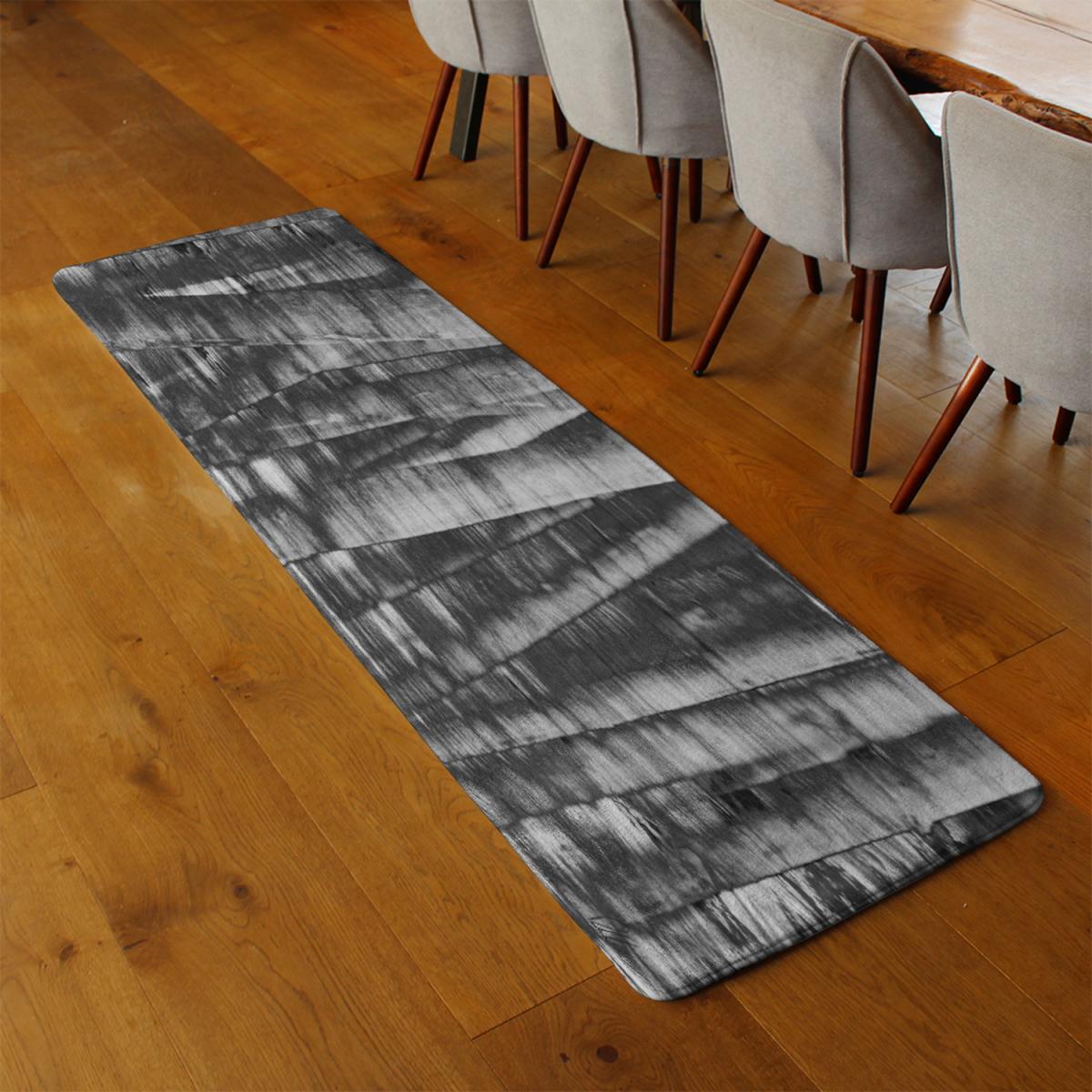 Black And White Bamboo Runner Rug - Black – image 3