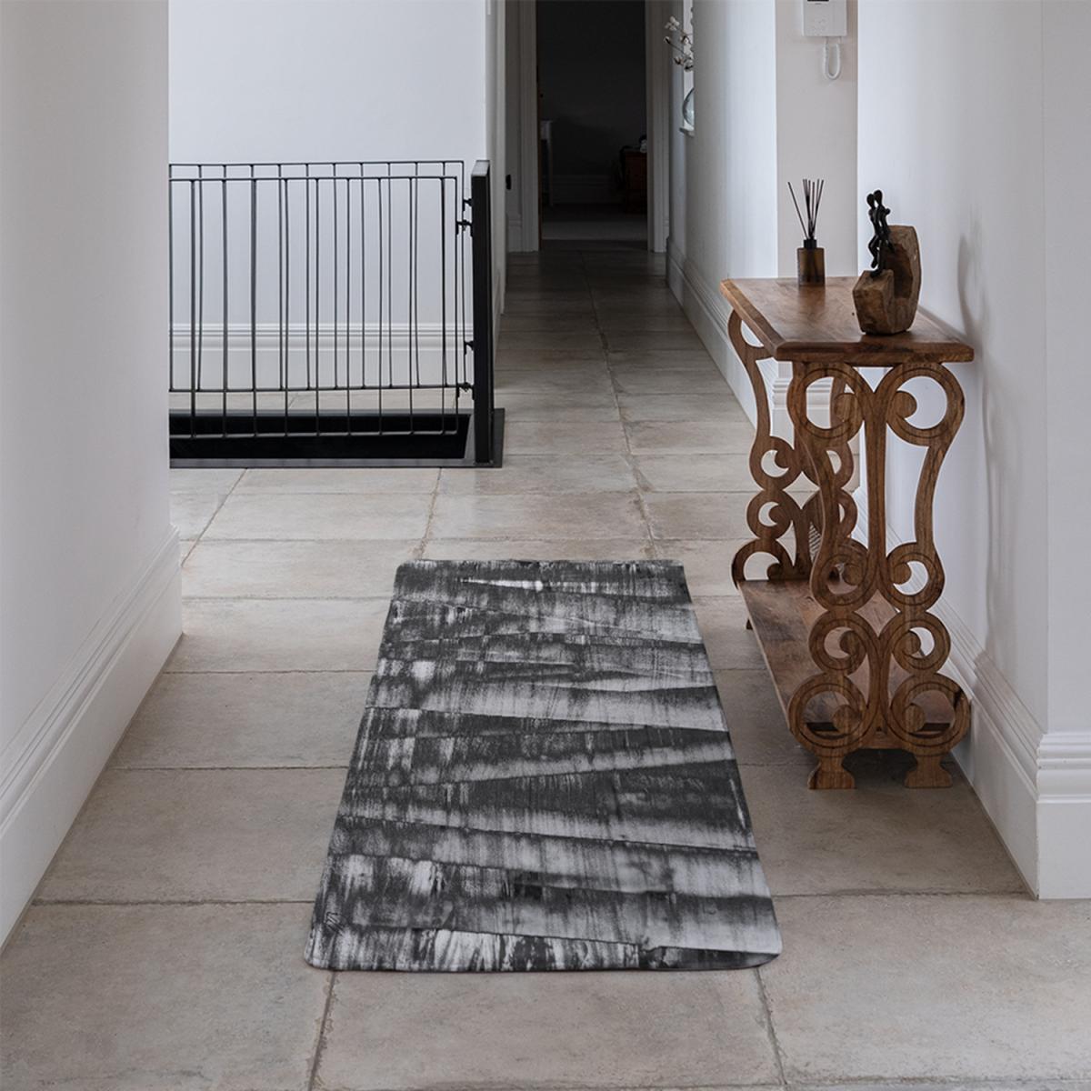 Black And White Bamboo Runner Rug - Black – image 4