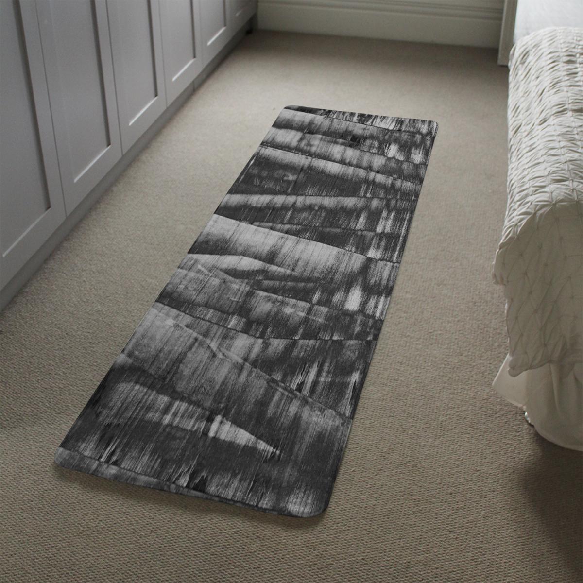Black And White Bamboo Runner Rug - Black – image 1