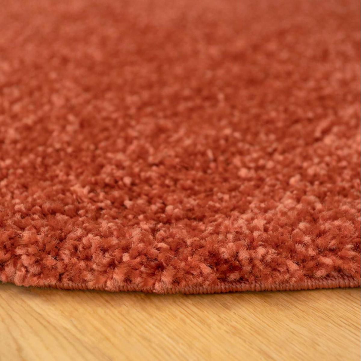 Soft Value Orange Terracotta Shaggy Area Rug - Terracotta / 220 x 160cm – image 4