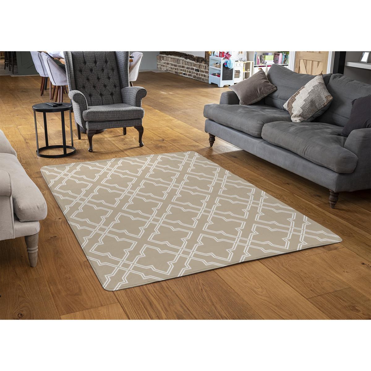 Cross Ornament Pattern Rug - Gold / 230cm – image 2