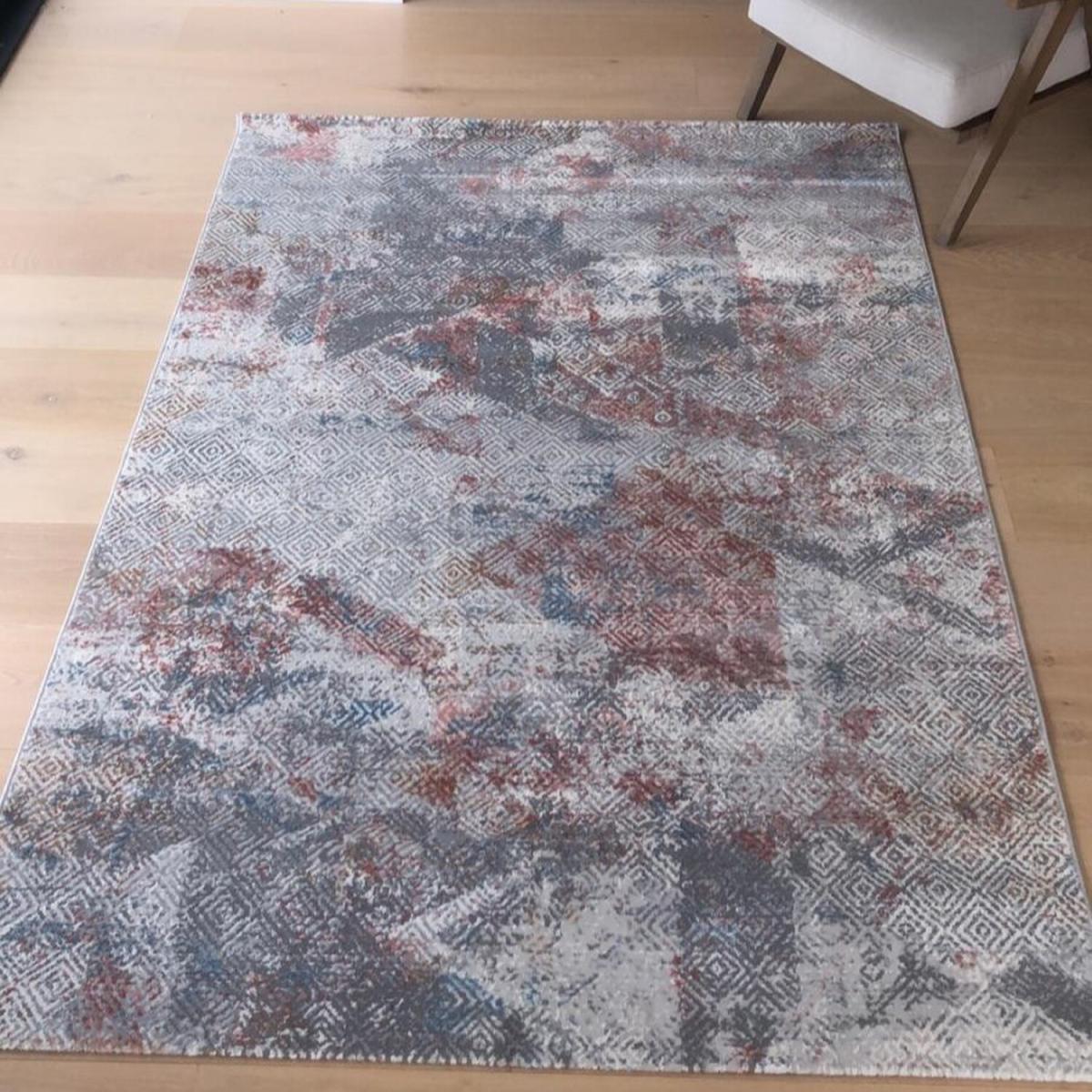 Grey with Multicoloured Flecks High End Geometric Living Room Rug - Florance - Multi / 200cm – image 2