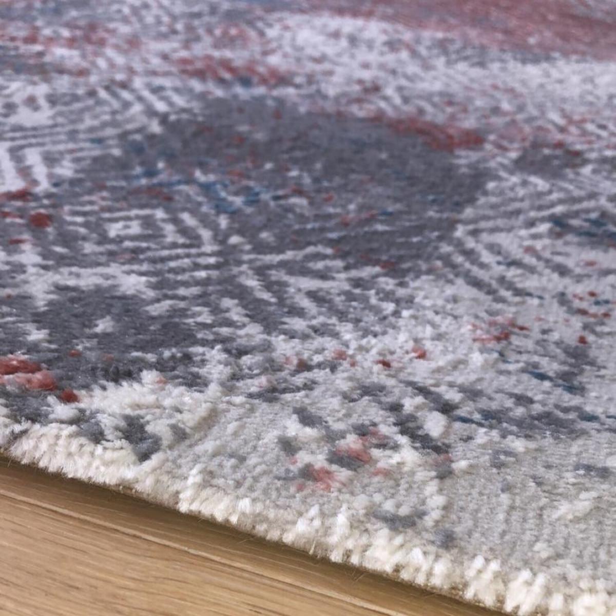 Grey with Multicoloured Flecks High End Geometric Living Room Rug - Florance - Multi / 200cm – image 4