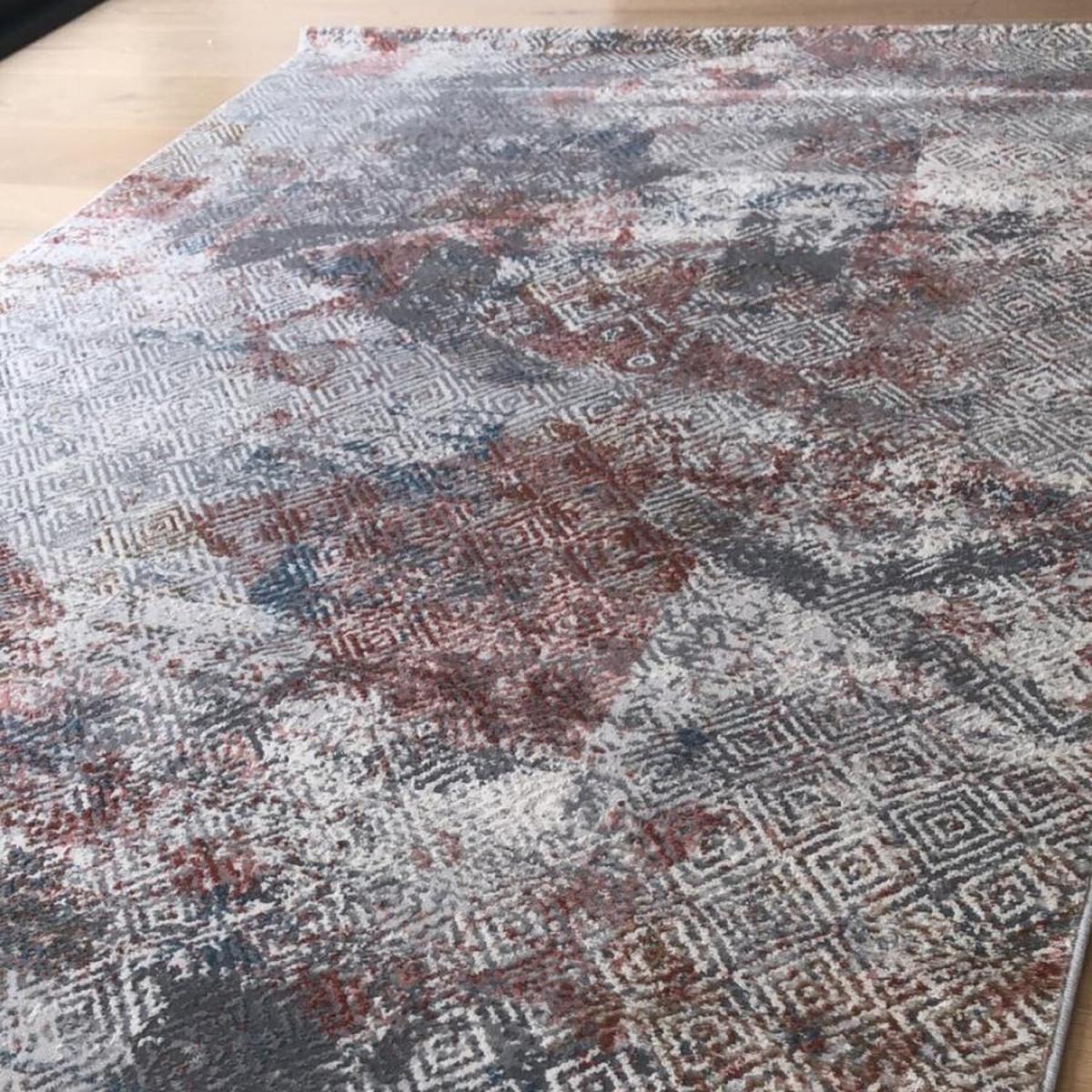 Grey with Multicoloured Flecks High End Geometric Living Room Rug - Florance - Multi / 200cm – image 5
