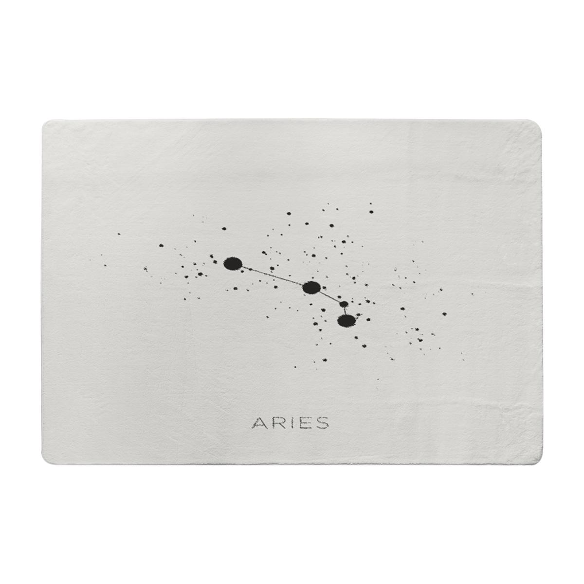 Star Constellation Zodiac Aries Style Rug - white / 230cm – image 1