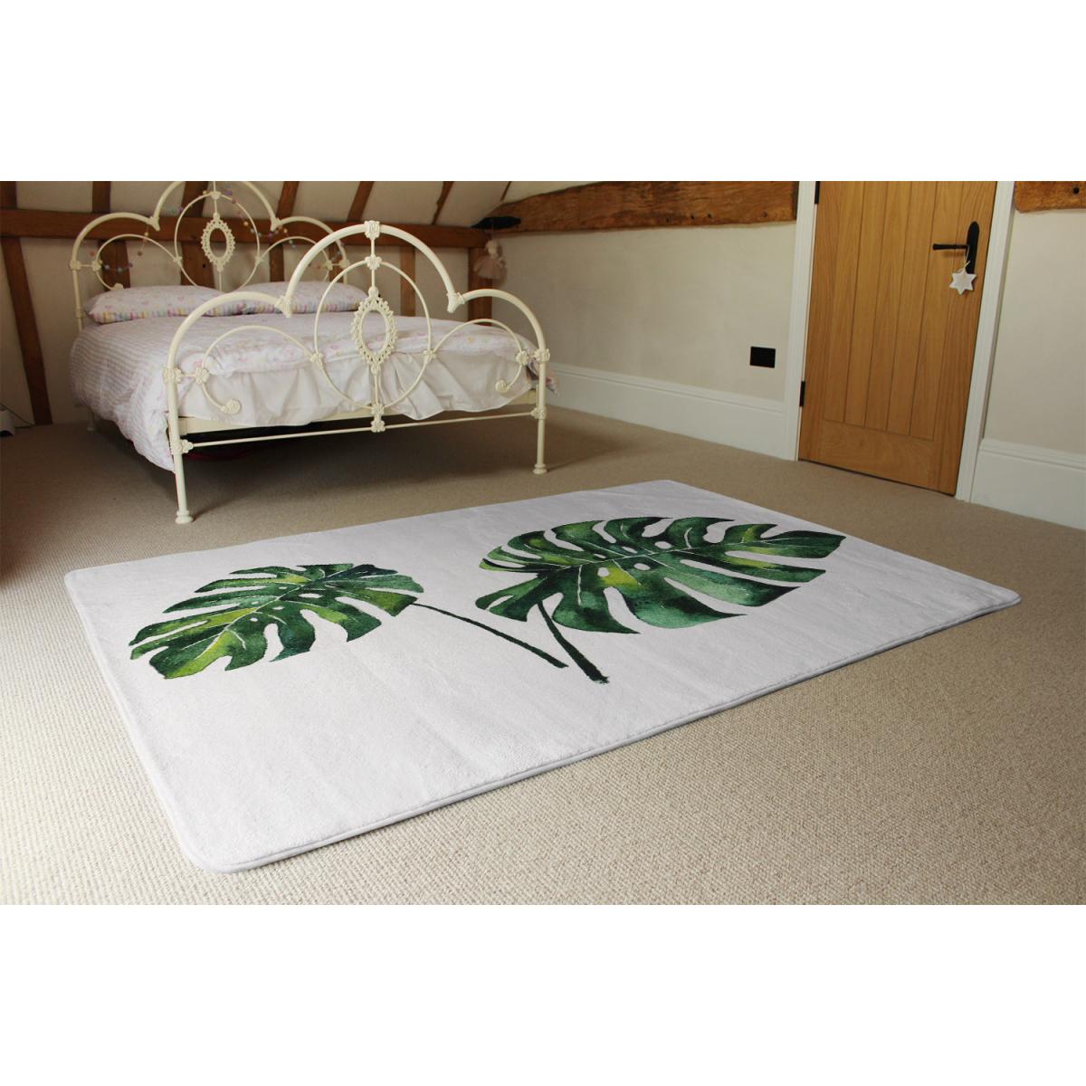 Twin Tropical Leaves Rug - Green / 230cm – image 4