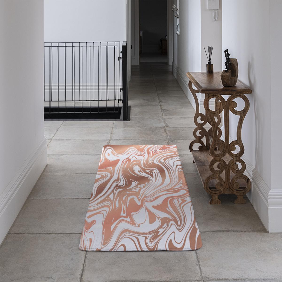 Rose Gld Marble Runner Rug - Pink – image 3