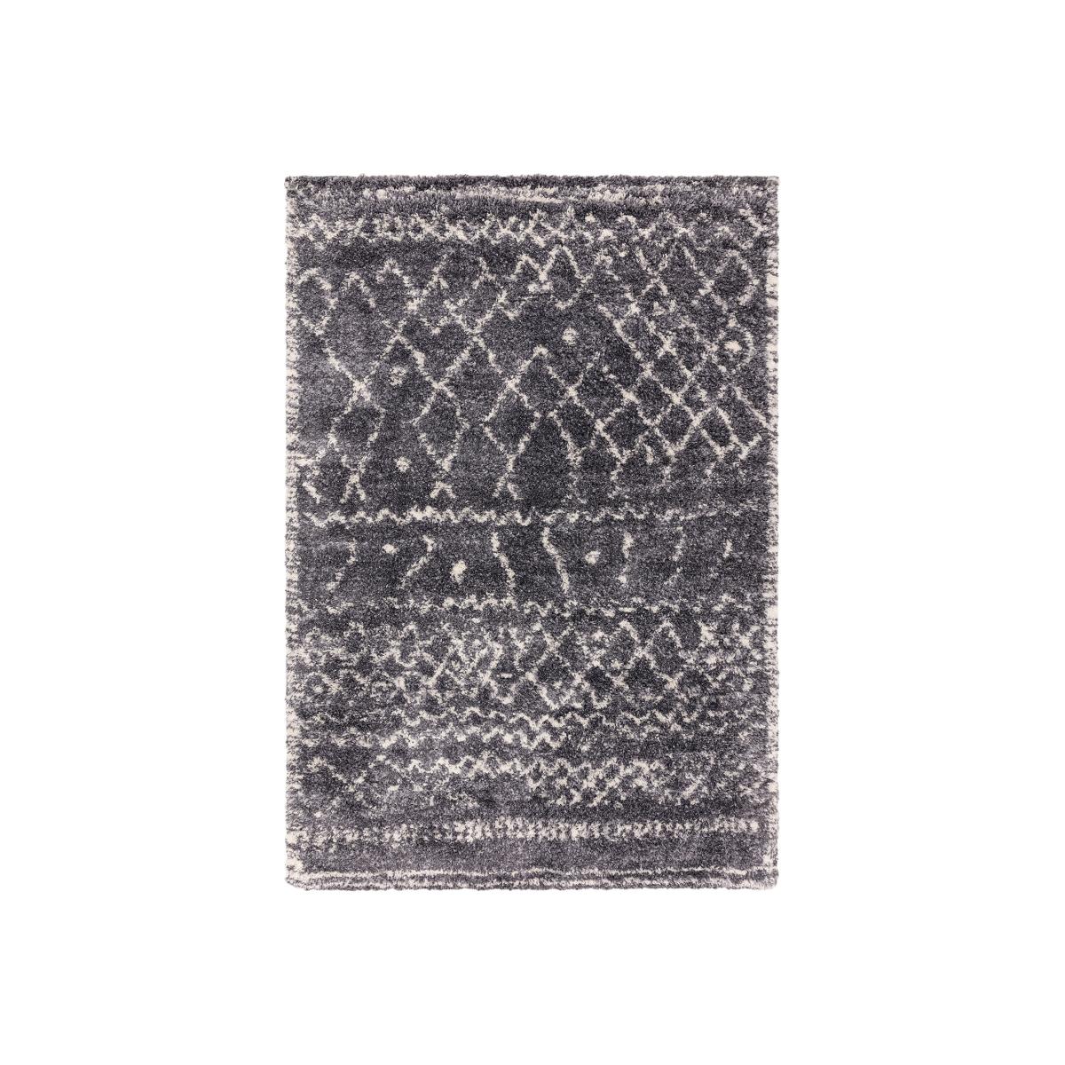 Marrakesh Alto Rug - Grey with white pattern / 170cm