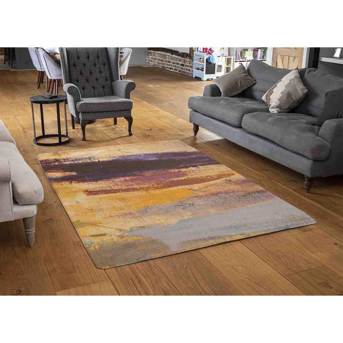 Abstract Grunged Paint Rug - Orange / 230cm – image 3