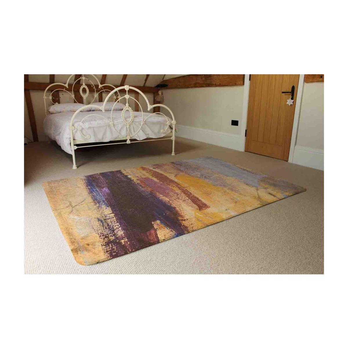 Abstract Grunged Paint Rug - Orange / 230cm – image 1