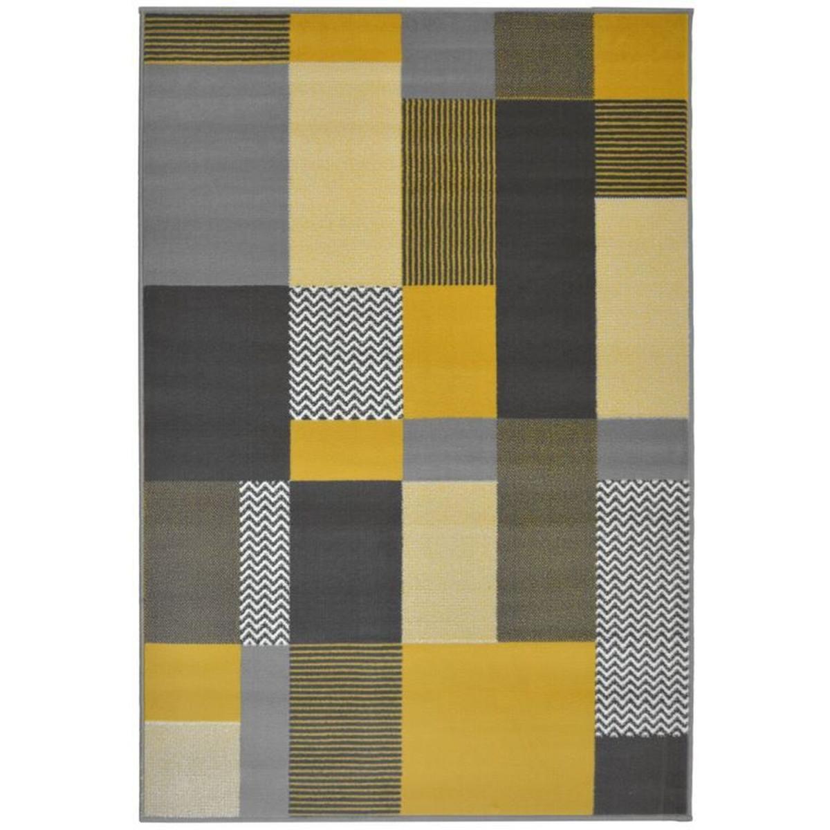 Classic Ochre Patchwork Rug - Islay - Yellow / 200cm – image 2