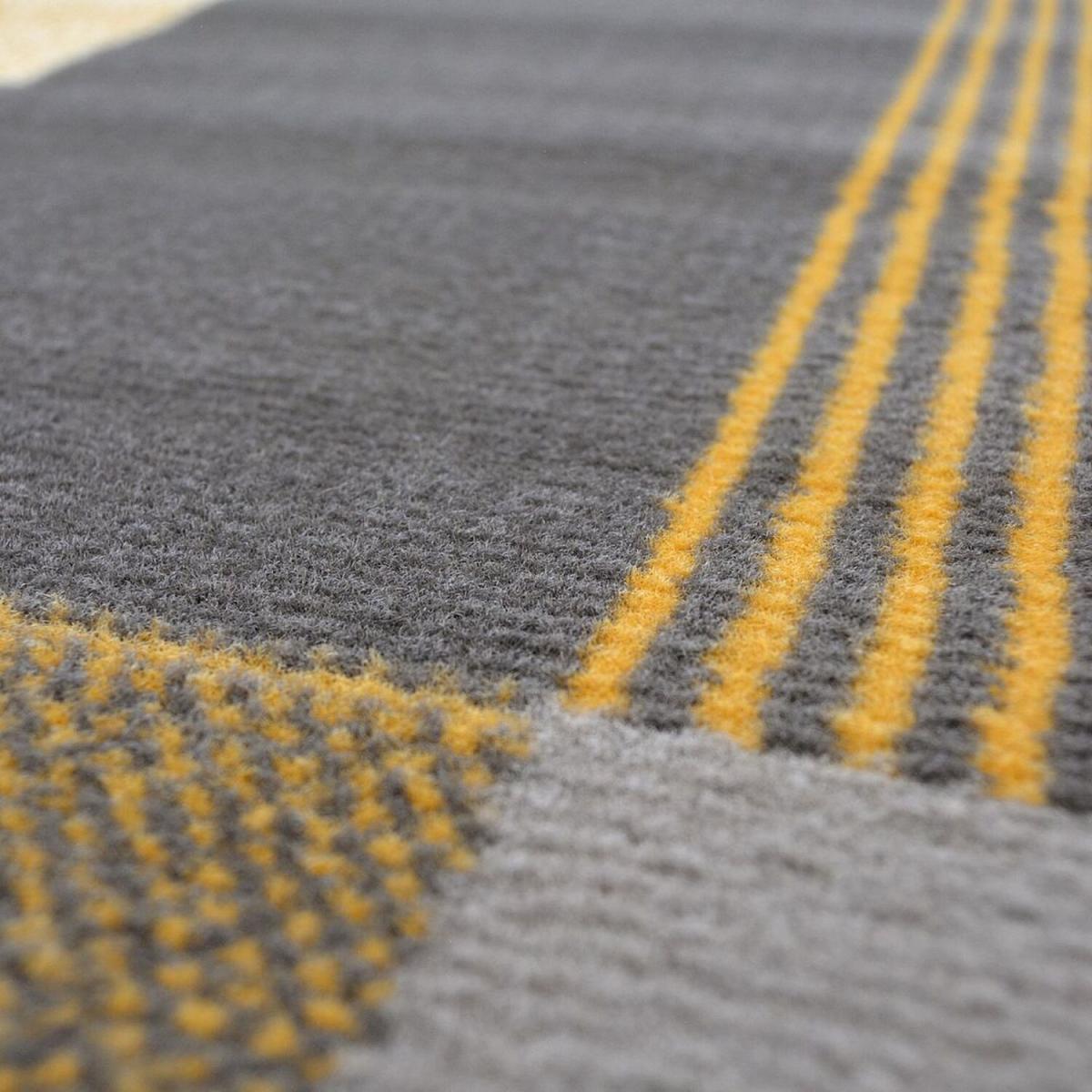 Classic Ochre Patchwork Rug - Islay - Yellow / 200cm – image 3