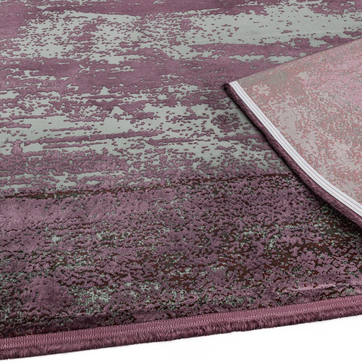 Athera Distressed Border Rugs in AT04 Bordeaux Purple – image 4