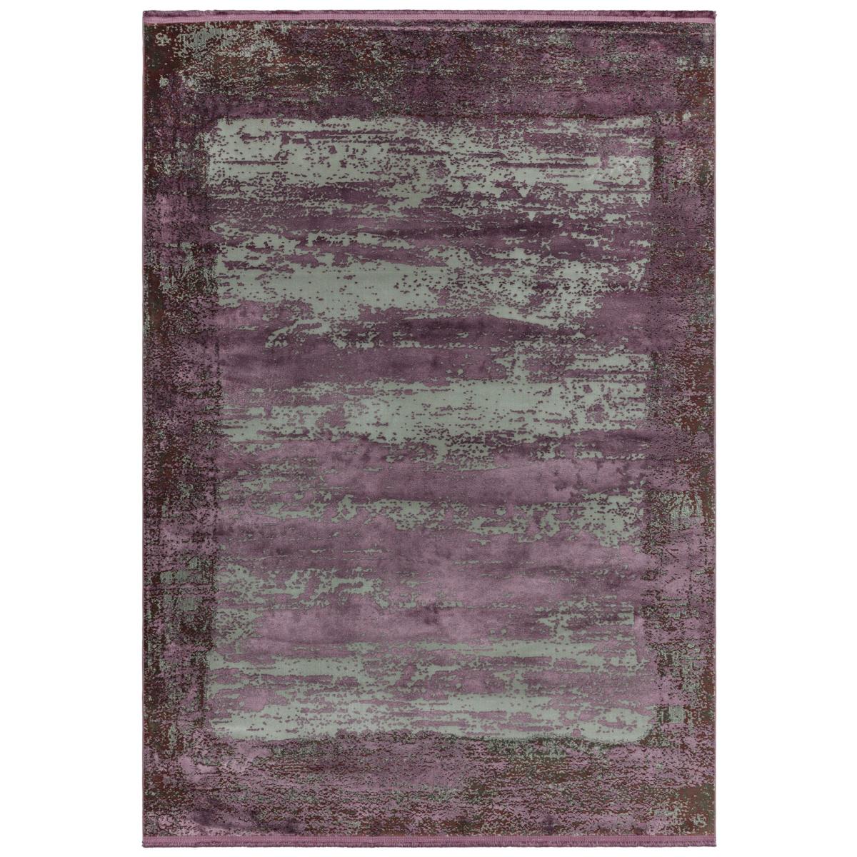 Athera Distressed Border Rugs in AT04 Bordeaux Purple – image 5