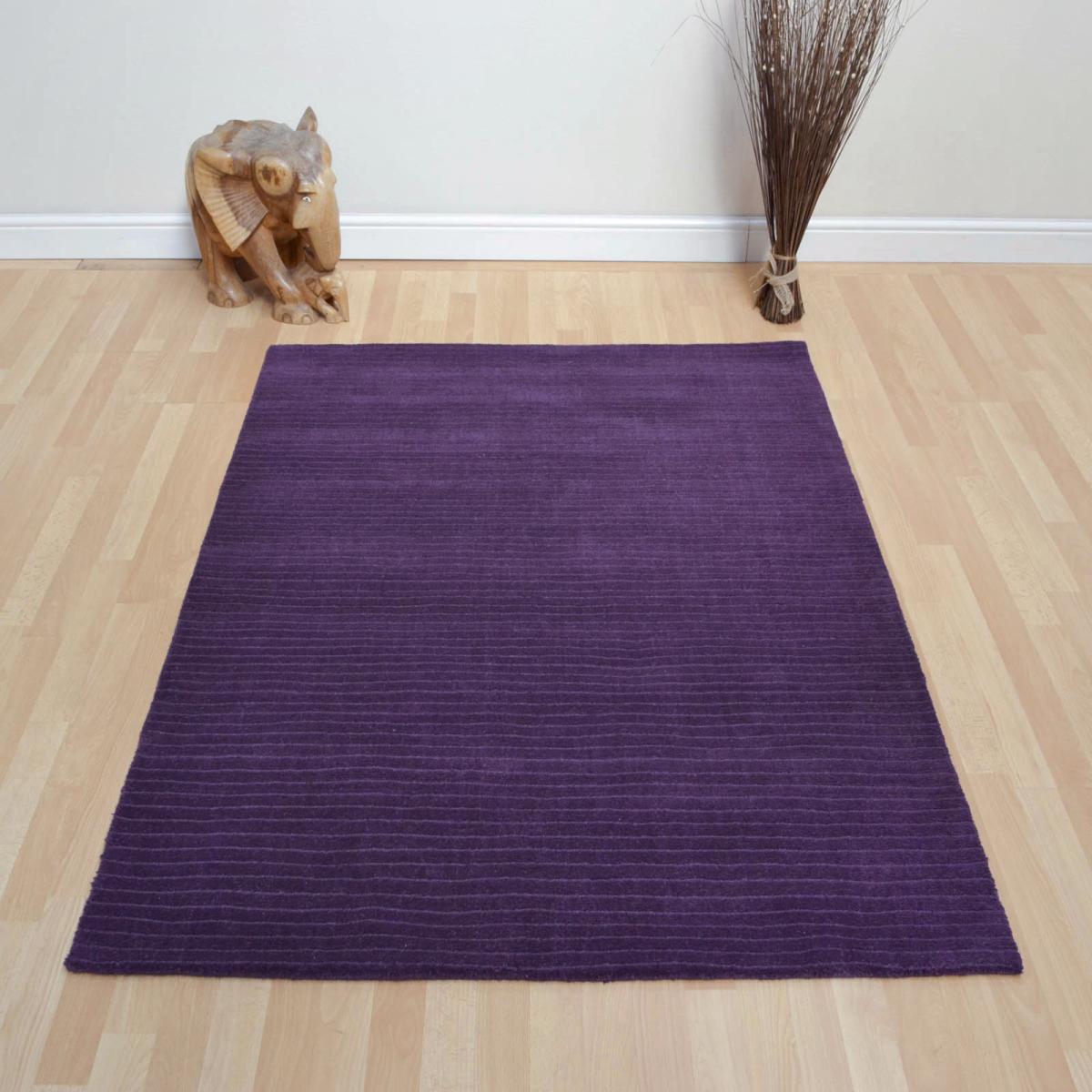 Pinstripe Rugs EN05 in Purple – image 1