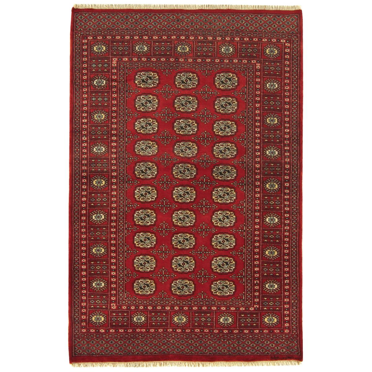 Bokhara Rugs in Red Hand Knotted Traditional Design 91x61cm – image 2
