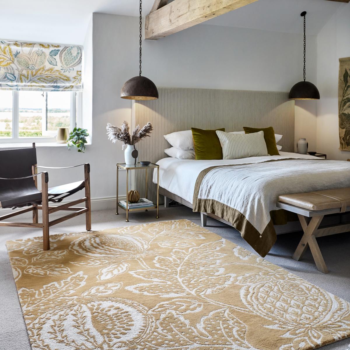 Cantaloupe 145206 Wool Rugs By Sanderson in Ochre Yellow 170x240cm – image 1